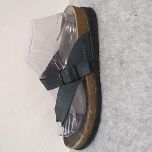 Mephisto Sandals Helen Black Nubuck Thong Women's Size 8 / 38